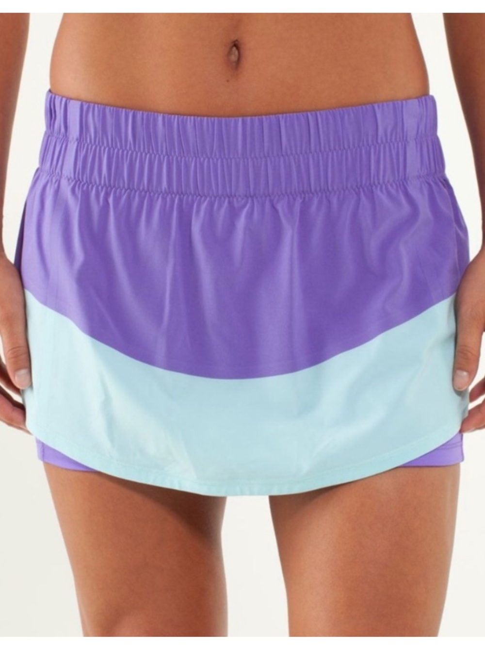Lululemon Purple Blue Run Breeze By Skirt Skort- 8